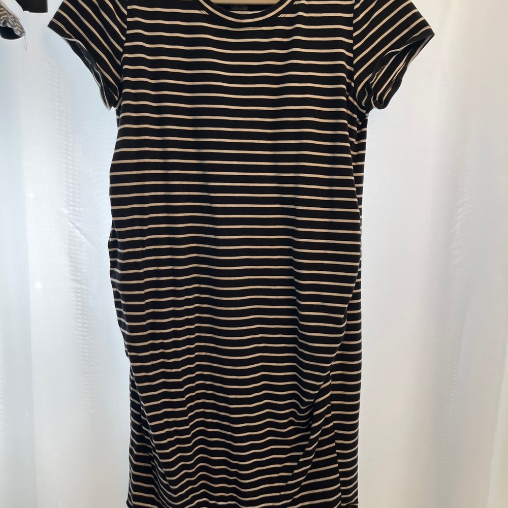 Maternity Sonoma Black and White Sheath Mini Dress